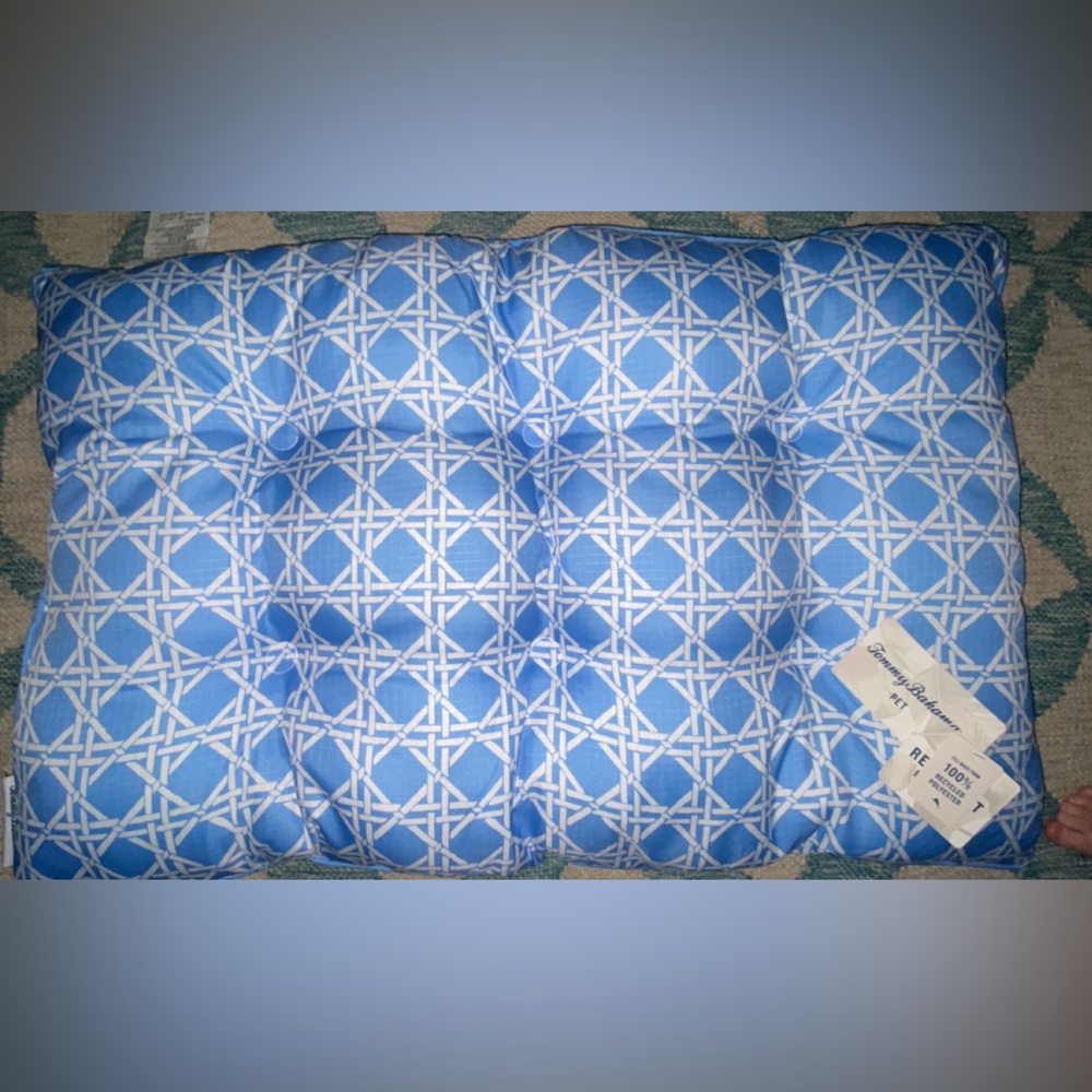 Tommy Bahama Blue and White Dog Blanket
